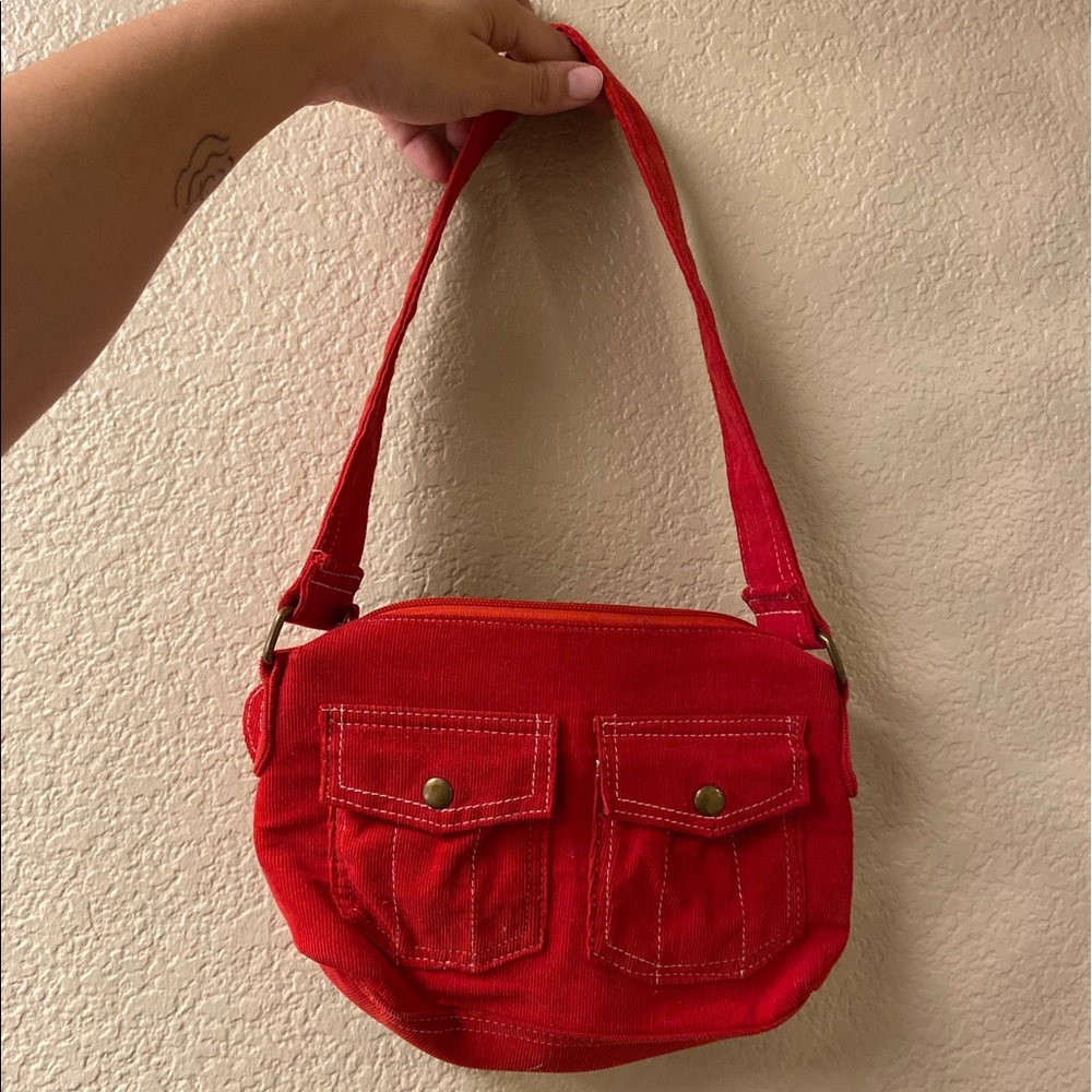 NO TAG|Corduroy Purse|Red Bag|Cute Mini Purses
